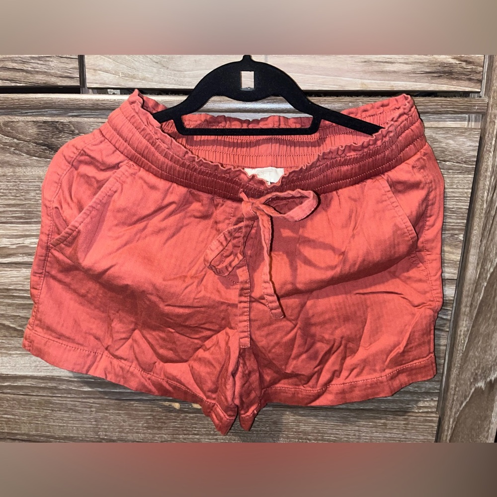 LOFT Terracotta Drawstring Shorts